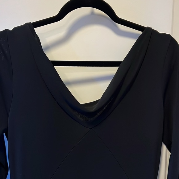 24. Club Monaco Black Cowl Neck LBD - Picture 4 of 4